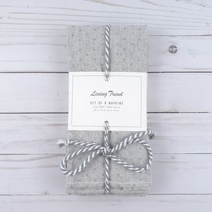 Fabric Dinner Napkins Melange Gray Dot 18x18 Set of 6